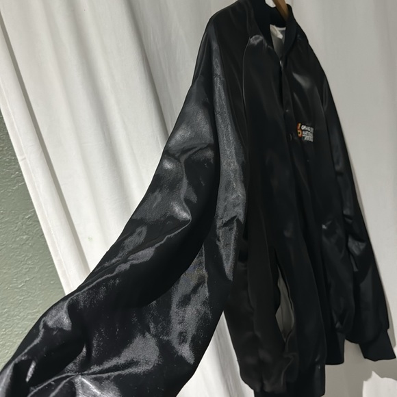 Vintage Grand National Intercooled Satin black Bomber Jacket Mens 80s Buick - Picture 4 of 13